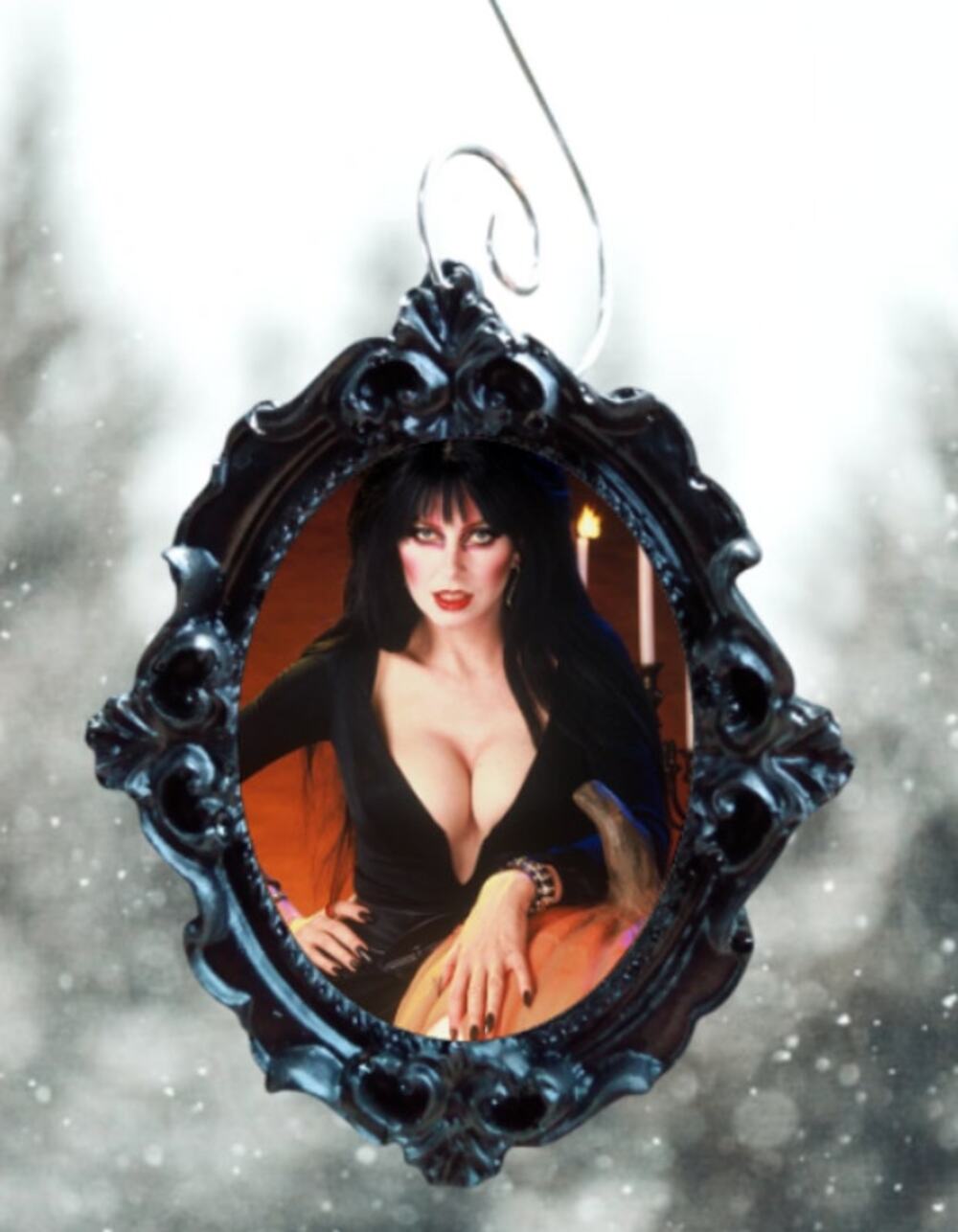 Elvira Ornament Mistress of the Dark Pumpkin Pinup Collectible